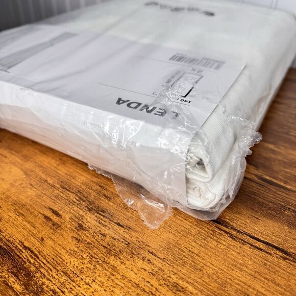 Ikea LENDA Curtains with tie backs 55x98" 1 pair white 301.119.78 - NEW Open Bag - Picture 7 of 8